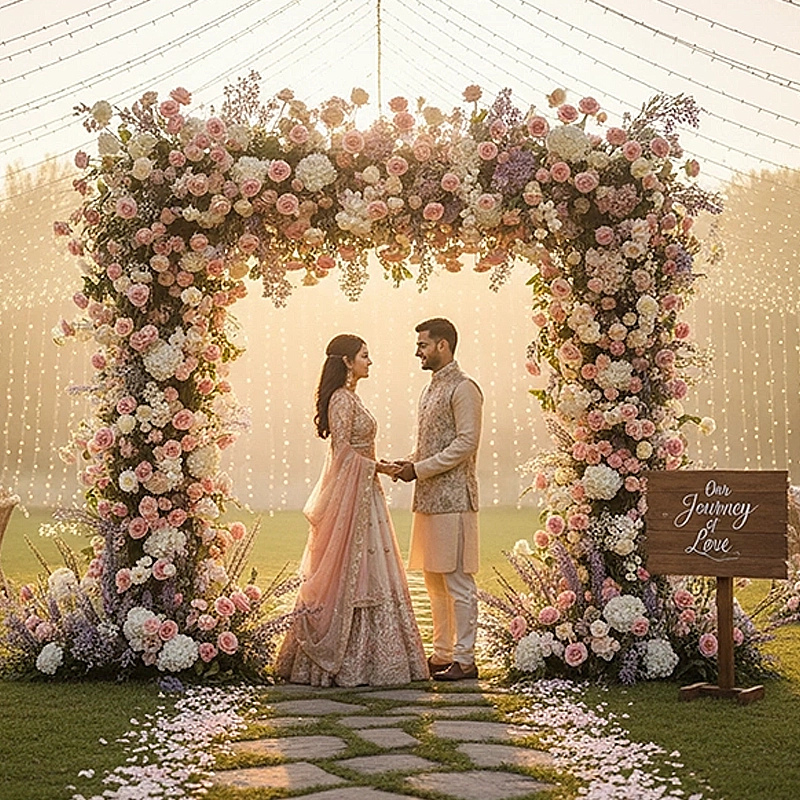 Trichy Event Management, an anniversary event planner, creates romantic decor, lighting, & celebrations