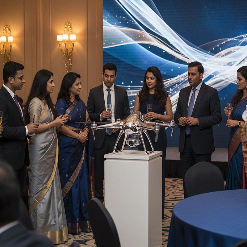 Corporate product launch in Trichy with stage setup, branding, & attendee engagement activities