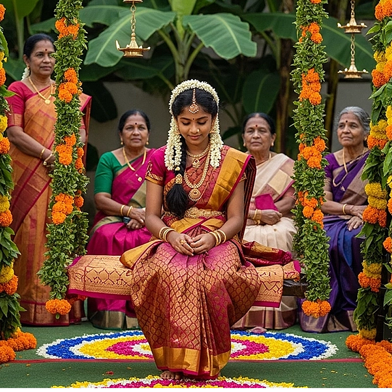 Trichy Event Management puberty function planner managing stage decor, rituals, catering, & guest seating